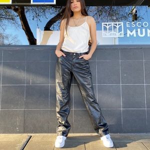 Gap Leather Bootcut Pants
